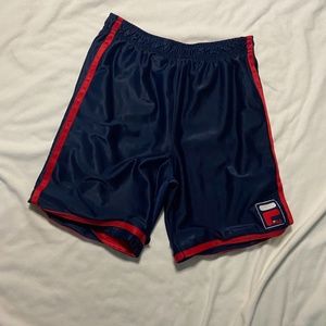 BLUE/RED FILA REVERSIBLE GYM SHORTS